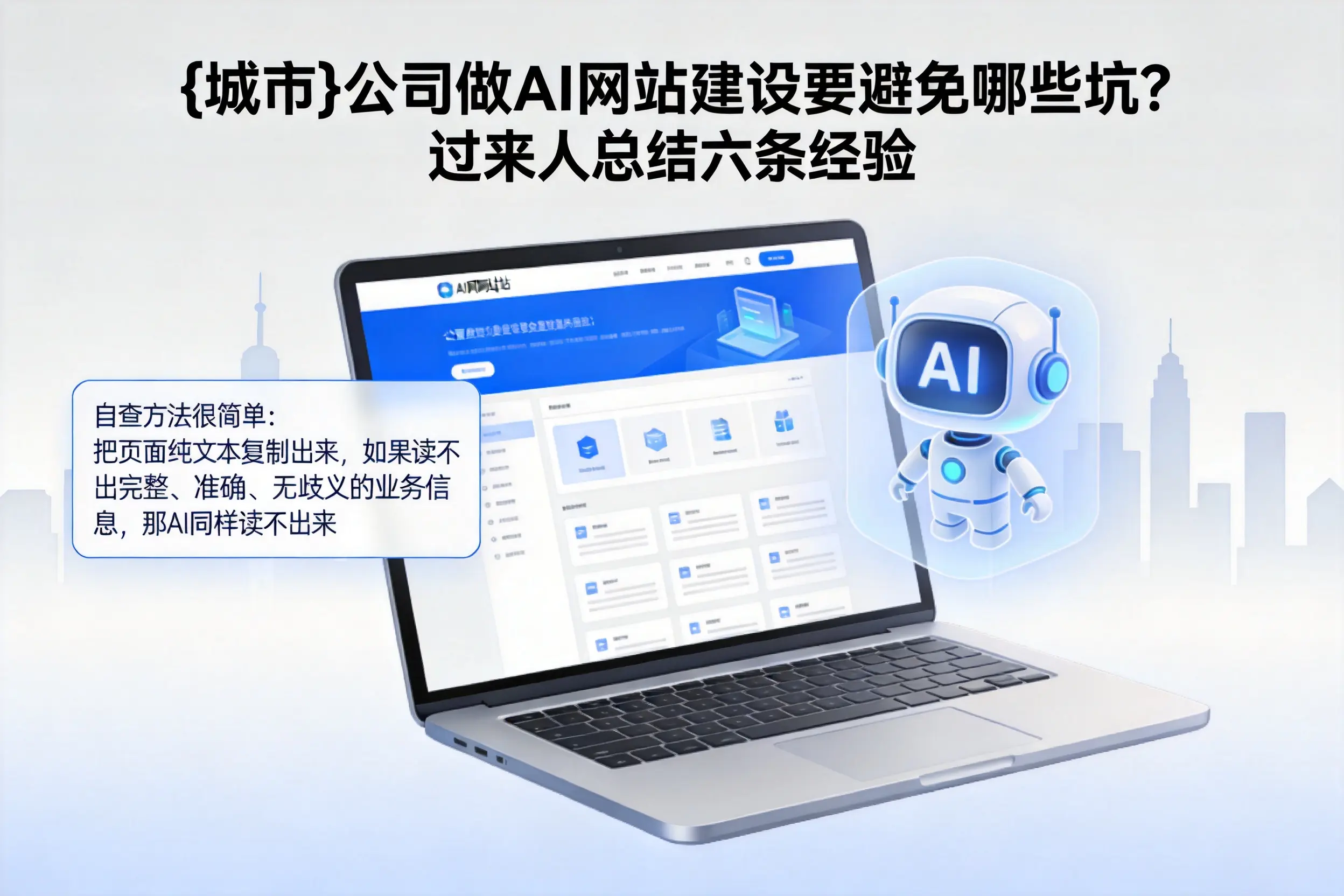 塔城公司做AI网站建设要避免哪些坑?过来人总结六条经验
