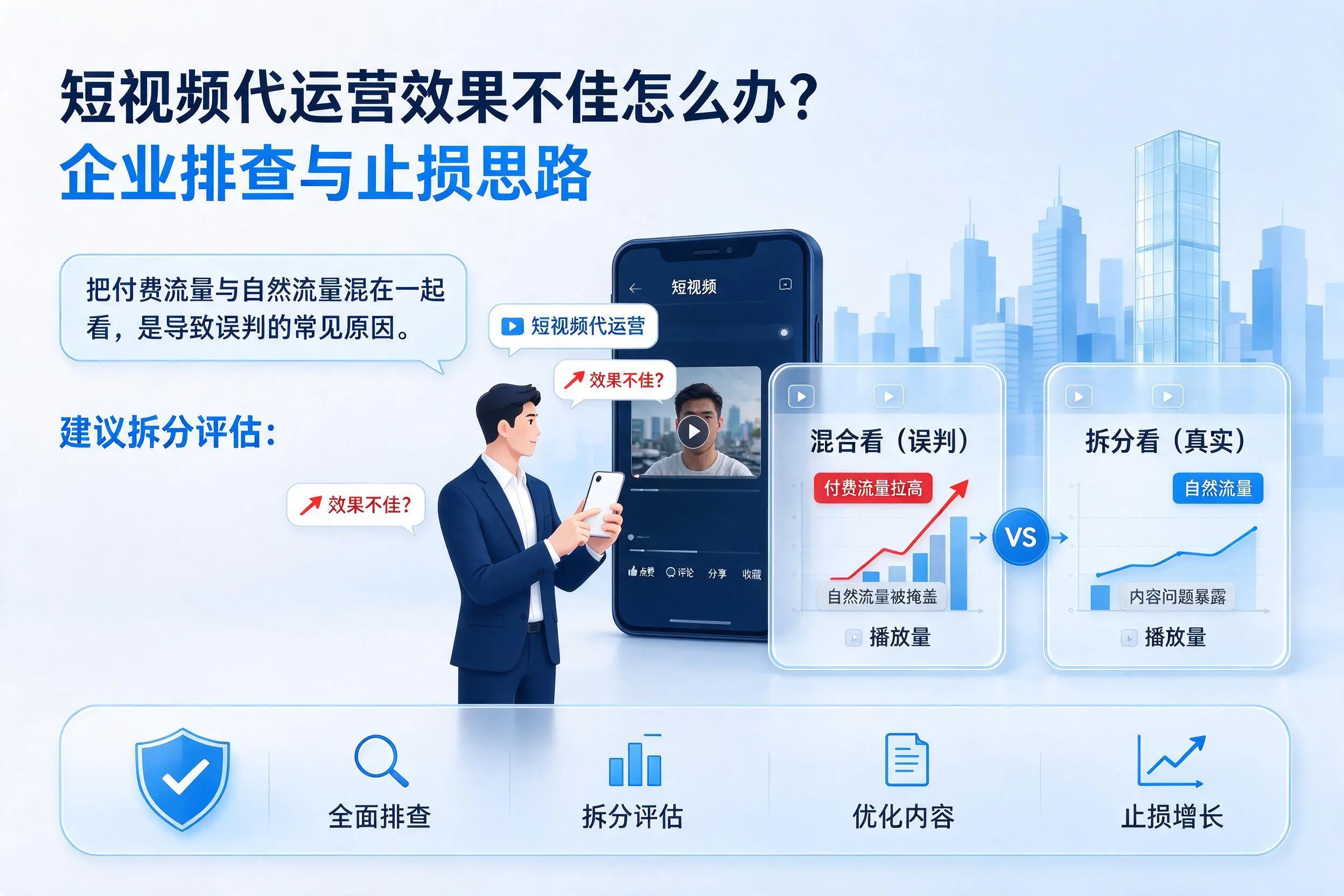 短视频代运营效果不佳怎么办？塔城企业排查与止损思路