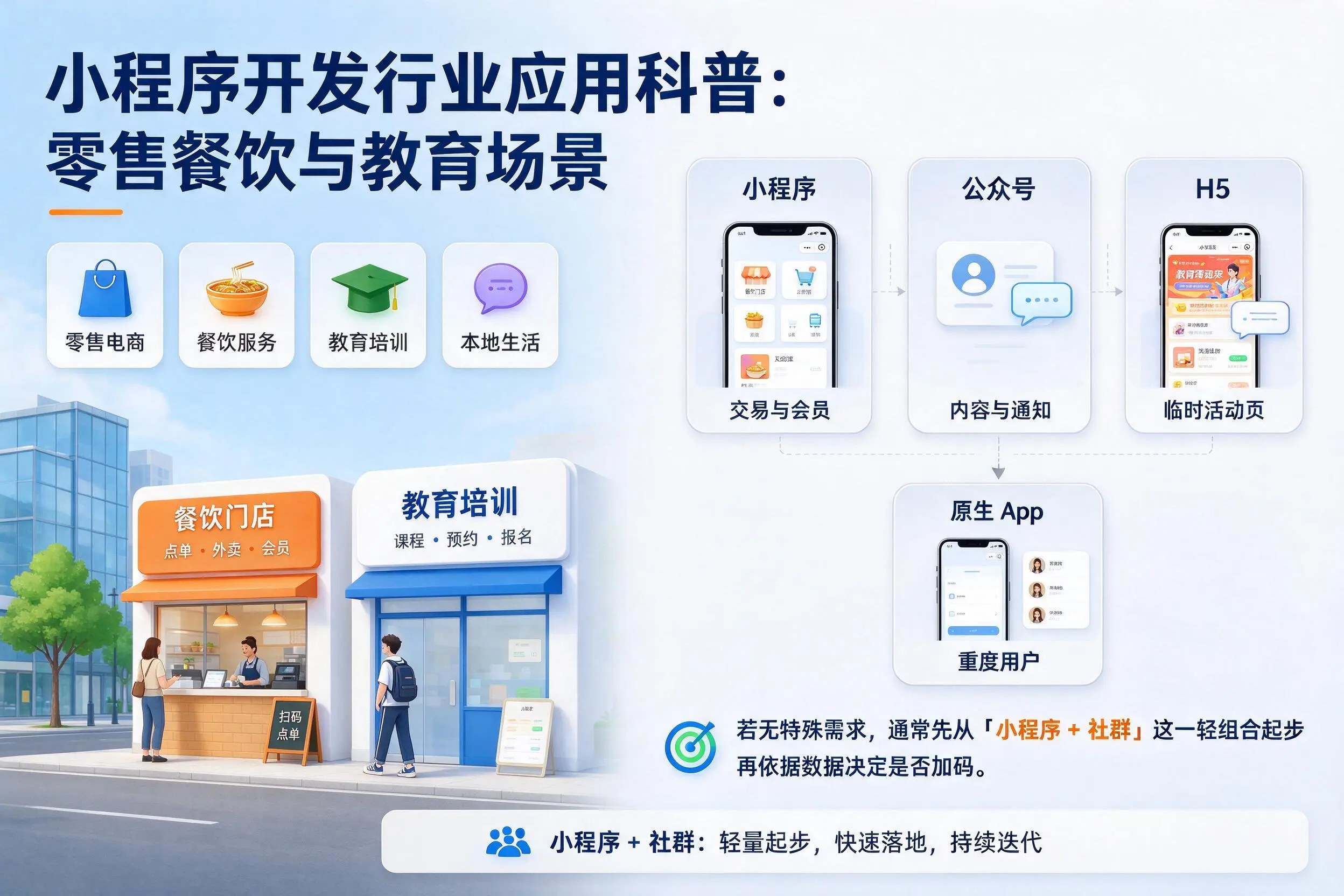 塔城小程序开发行业应用科普：零售餐饮与教育场景